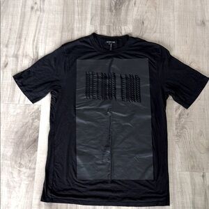 Helmut Lang Black Short Sleeve Tee Minimalist Design